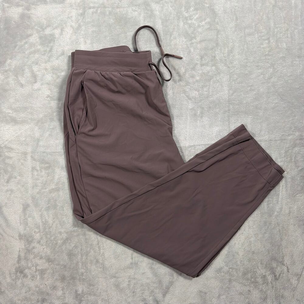 Kirkland Signature Womens Large Brown Stretch Athletic Travel Pants Drawstring